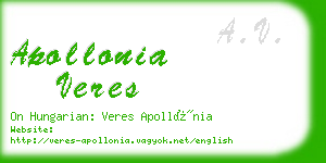 apollonia veres business card